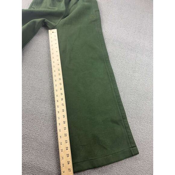 Puma Sweatpants Women S Green Baggy Wide Leg Elastic Waist Drawstring Pockets - Picture 5 of 6